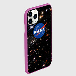 Чехол iPhone 11 Pro матовый Самое четкое изображение ранней Вселенной NASA Лог, цвет: 3D-фиолетовый — фото 2