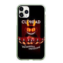 Чехол iPhone 11 Pro матовый Дьявол Cuphead, цвет: 3D-салатовый