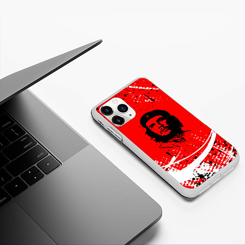 Чехол iPhone 11 Pro матовый CHE GUEVARA - КРАСКА / 3D-Белый – фото 3