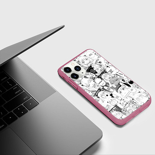 Чехол iPhone 11 Pro матовый Spy Family Heh Семья Шпиона Анечка Фоджер / 3D-Малиновый – фото 3