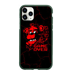 Чехол iPhone 11 Pro матовый Пять ночей с фредди - game over, цвет: 3D-темно-зеленый