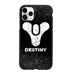 Чехол iPhone 11 Pro матовый Destiny с потертостями на темном фоне, цвет: 3D-черный