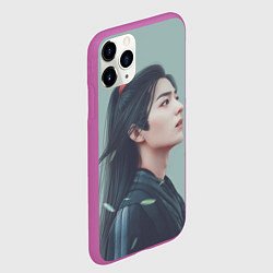 Чехол iPhone 11 Pro матовый Неукротимый Вей Ин, цвет: 3D-фиолетовый — фото 2