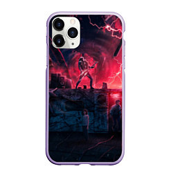 Чехол iPhone 11 Pro матовый Очень странные дела 4: Vecna season, цвет: 3D-светло-сиреневый