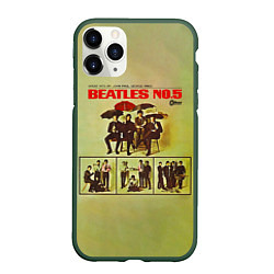 Чехол iPhone 11 Pro матовый Beatles N0 5, цвет: 3D-темно-зеленый
