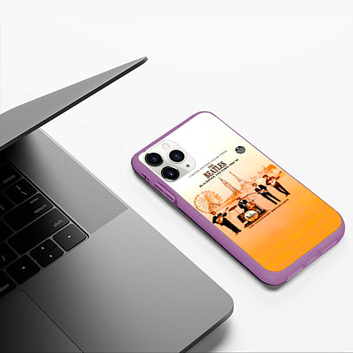 Чехол iPhone 11 Pro матовый The Beatles Blackpool And Paris 1964-65 / 3D-Фиолетовый – фото 3