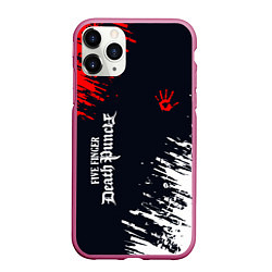 Чехол iPhone 11 Pro матовый Five Finger Death Punch - краска, цвет: 3D-малиновый