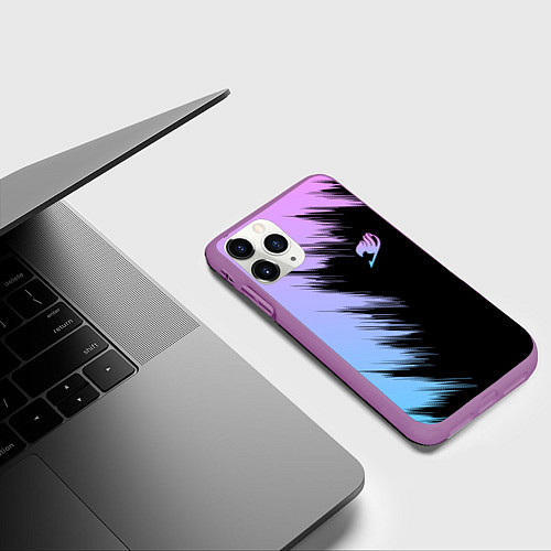 Чехол iPhone 11 Pro матовый Хвост феи - neon / 3D-Фиолетовый – фото 3