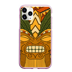 Чехол iPhone 11 Pro матовый Polynesian tiki ANGRY, цвет: 3D-розовый