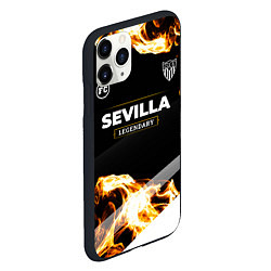 Чехол iPhone 11 Pro матовый Sevilla Legendary Sport Fire, цвет: 3D-черный — фото 2