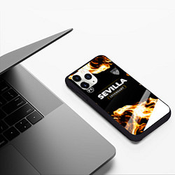 Чехол iPhone 11 Pro матовый Sevilla Legendary Sport Fire, цвет: 3D-черный — фото 2