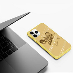 Чехол iPhone 11 Pro матовый Великий джазмен - Луис Армстронг, цвет: 3D-желтый — фото 2