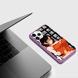 Чехол iPhone 11 Pro матовый Цубаса Ханэкава - monogatari series, цвет: 3D-фиолетовый — фото 2