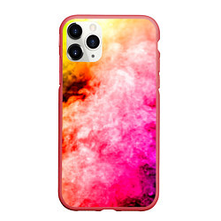 Чехол iPhone 11 Pro матовый Взрыв Красок I Дым, цвет: 3D-красный