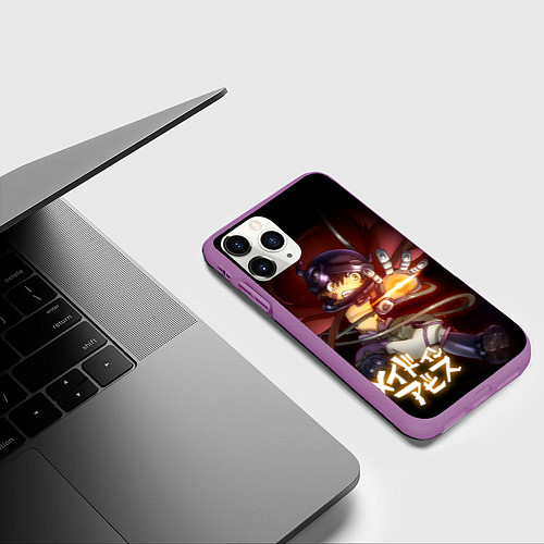 Чехол iPhone 11 Pro матовый Рег из аниме Made in Abyss / 3D-Фиолетовый – фото 3