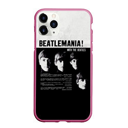 Чехол iPhone 11 Pro матовый With The Beatles Битломания, цвет: 3D-малиновый