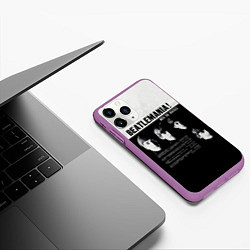 Чехол iPhone 11 Pro матовый With The Beatles Битломания, цвет: 3D-фиолетовый — фото 2