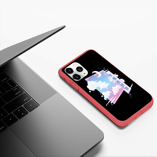 Чехол iPhone 11 Pro матовый Информационное облако / 3D-Красный – фото 3