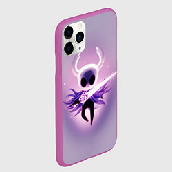 Чехол iPhone 11 Pro матовый Hollow Knight рыцарь неон, цвет: 3D-фиолетовый — фото 2