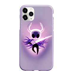 Чехол iPhone 11 Pro матовый Hollow Knight рыцарь неон, цвет: 3D-светло-сиреневый