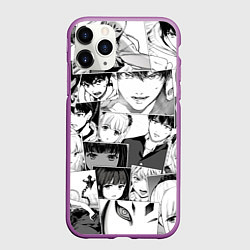 Чехол iPhone 11 Pro матовый Игра Дарвина паттерн, цвет: 3D-фиолетовый