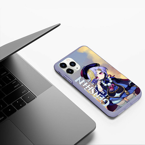 Чехол iPhone 11 Pro матовый Ци Ци - сборщица трав / 3D-Светло-сиреневый – фото 3