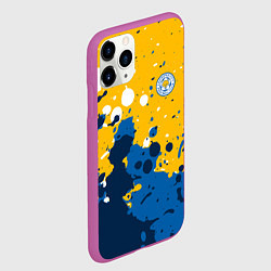 Чехол iPhone 11 Pro матовый Сборная Уругвая Краска, цвет: 3D-фиолетовый — фото 2