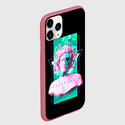 Чехол iPhone 11 Pro матовый Бюст Горгоны, цвет: 3D-малиновый — фото 2