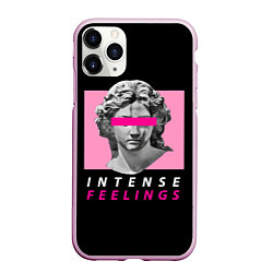 Чехол iPhone 11 Pro матовый Intense Feelings, цвет: 3D-розовый