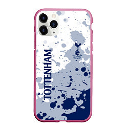 Чехол iPhone 11 Pro матовый Tottenham hotspur Брызги красок, цвет: 3D-малиновый