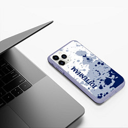 Чехол iPhone 11 Pro матовый Tottenham hotspur Брызги красок, цвет: 3D-светло-сиреневый — фото 2