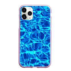 Чехол iPhone 11 Pro матовый Текстура поверхности воды, цвет: 3D-розовый