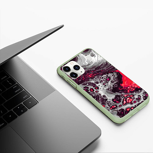 Чехол iPhone 11 Pro матовый Ожег / 3D-Салатовый – фото 3
