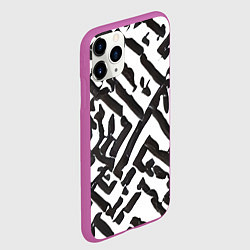 Чехол iPhone 11 Pro матовый Маскировочные узоры, цвет: 3D-фиолетовый — фото 2