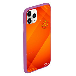 Чехол iPhone 11 Pro матовый Manchester united Абстракция спорт, цвет: 3D-фиолетовый — фото 2