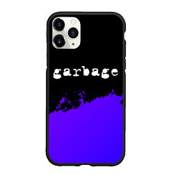 Чехол iPhone 11 Pro матовый Garbage purple grunge, цвет: 3D-черный