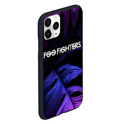 Чехол iPhone 11 Pro матовый Foo Fighters neon monstera, цвет: 3D-черный — фото 2