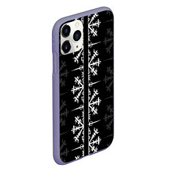 Чехол iPhone 11 Pro матовый Скандинавский компас Вегвизир, цвет: 3D-серый — фото 2