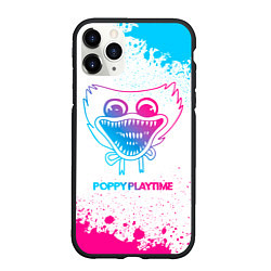 Чехол iPhone 11 Pro матовый Poppy Playtime neon gradient style, цвет: 3D-черный