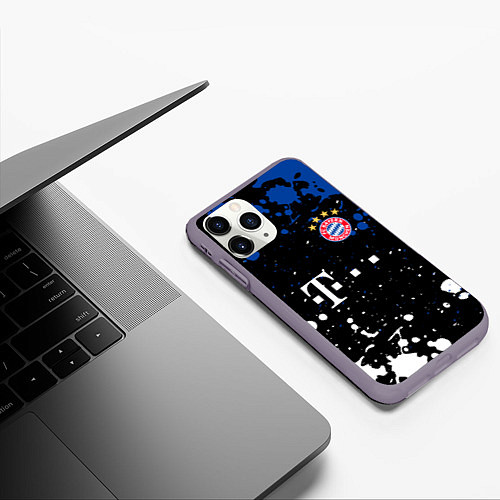 Чехол iPhone 11 Pro матовый Bayern munchen Краска / 3D-Серый – фото 3