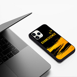Чехол iPhone 11 Pro матовый Evanescence - gold gradient: символ сверху, цвет: 3D-черный — фото 2