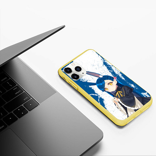 Чехол iPhone 11 Pro матовый Майн с ушками - Власть книжного червя / 3D-Желтый – фото 3