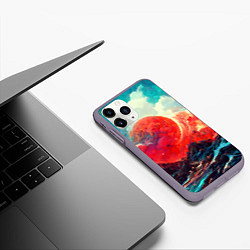 Чехол iPhone 11 Pro матовый Огненный шторм, цвет: 3D-серый — фото 2