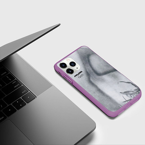 Чехол iPhone 11 Pro матовый Faith - The Cure / 3D-Фиолетовый – фото 3