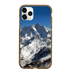Чехол iPhone 11 Pro матовый Канченджанга, Гималаи, 8 586 м, цвет: 3D-коричневый
