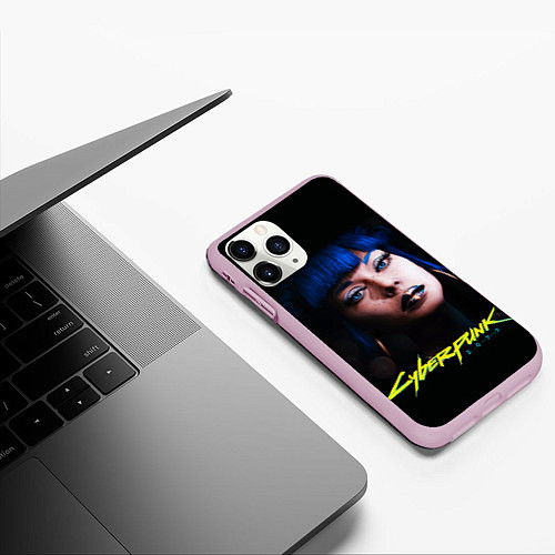 Чехол iPhone 11 Pro матовый Cyberpunk 2077 - Чери Наулин / 3D-Розовый – фото 3