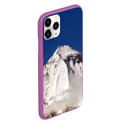 Чехол iPhone 11 Pro матовый Дхаулагири - белая гора, Гималаи, 8167 м, цвет: 3D-фиолетовый — фото 2