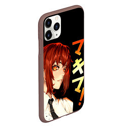 Чехол iPhone 11 Pro матовый Демон контроля - Человек-бензопила, цвет: 3D-коричневый — фото 2