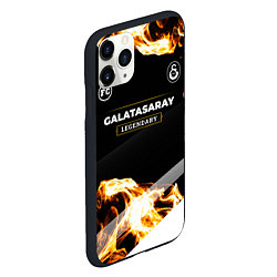 Чехол iPhone 11 Pro матовый Galatasaray legendary sport fire, цвет: 3D-черный — фото 2