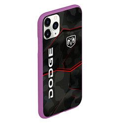 Чехол iPhone 11 Pro матовый Dodge абстракция спорт, цвет: 3D-фиолетовый — фото 2